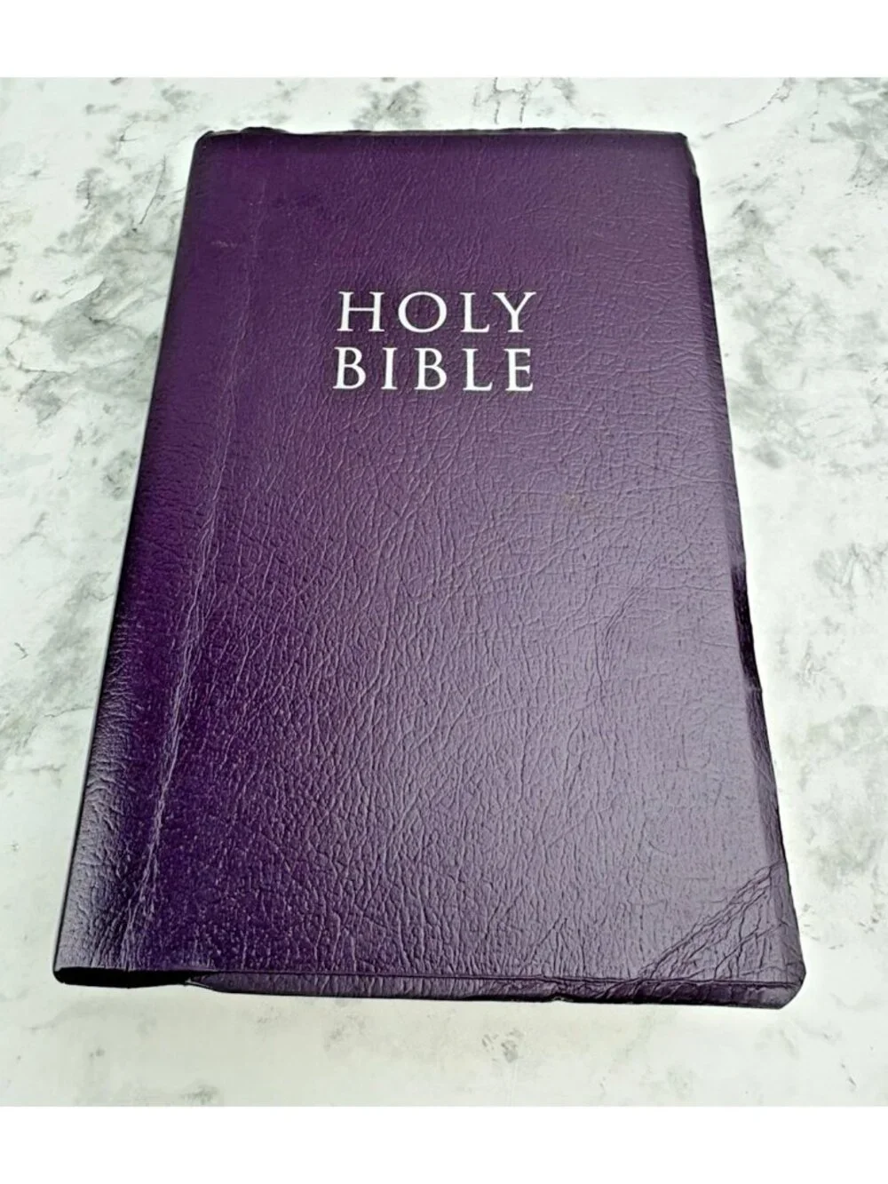 Holy Bible Zondervan King James Version Purple Soft Cover Words of Christ in Red